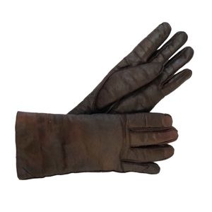 Vintage Authentic Leather Brown Gloves
